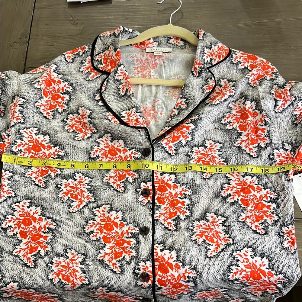 Topshop souvenir shirt dress in red and black floral New With Tag - Picture 6 of 8